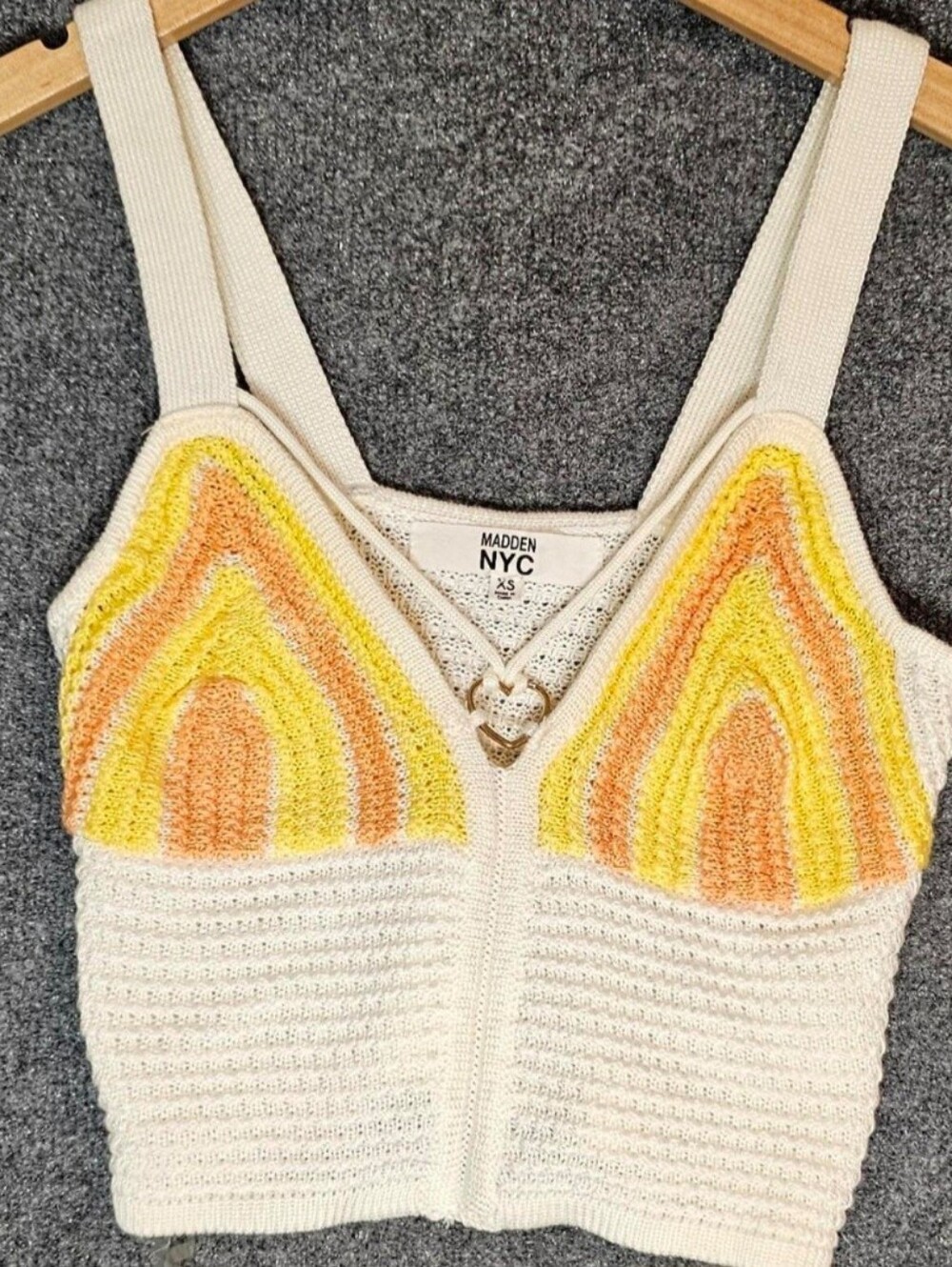 Madden NYC| Crochet-Style| Knit Crop Top| - XS